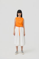 3EIGHTH | Futae Skirt In White Seersucker
