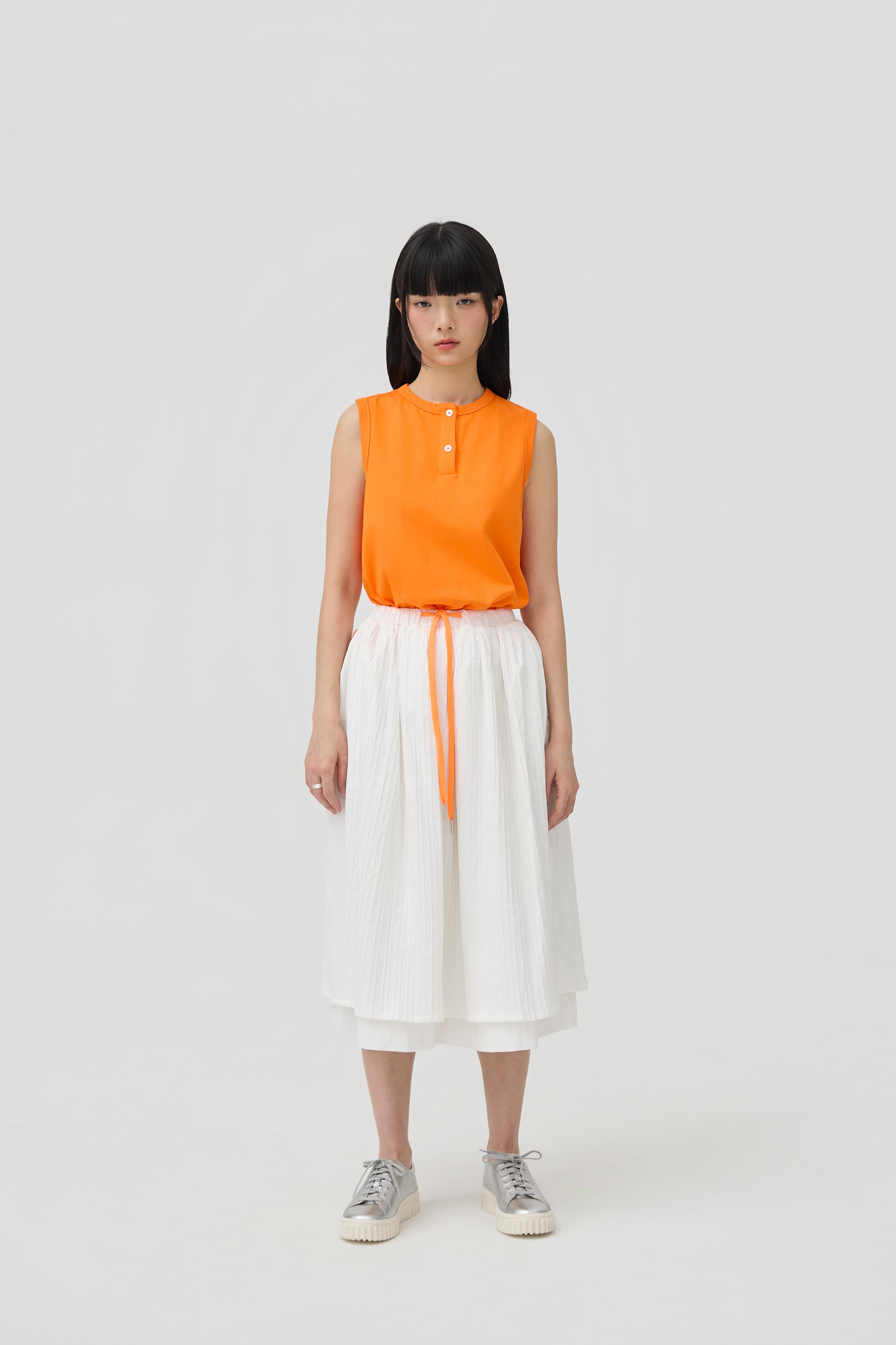 3EIGHTH | Futae Skirt In White Seersucker