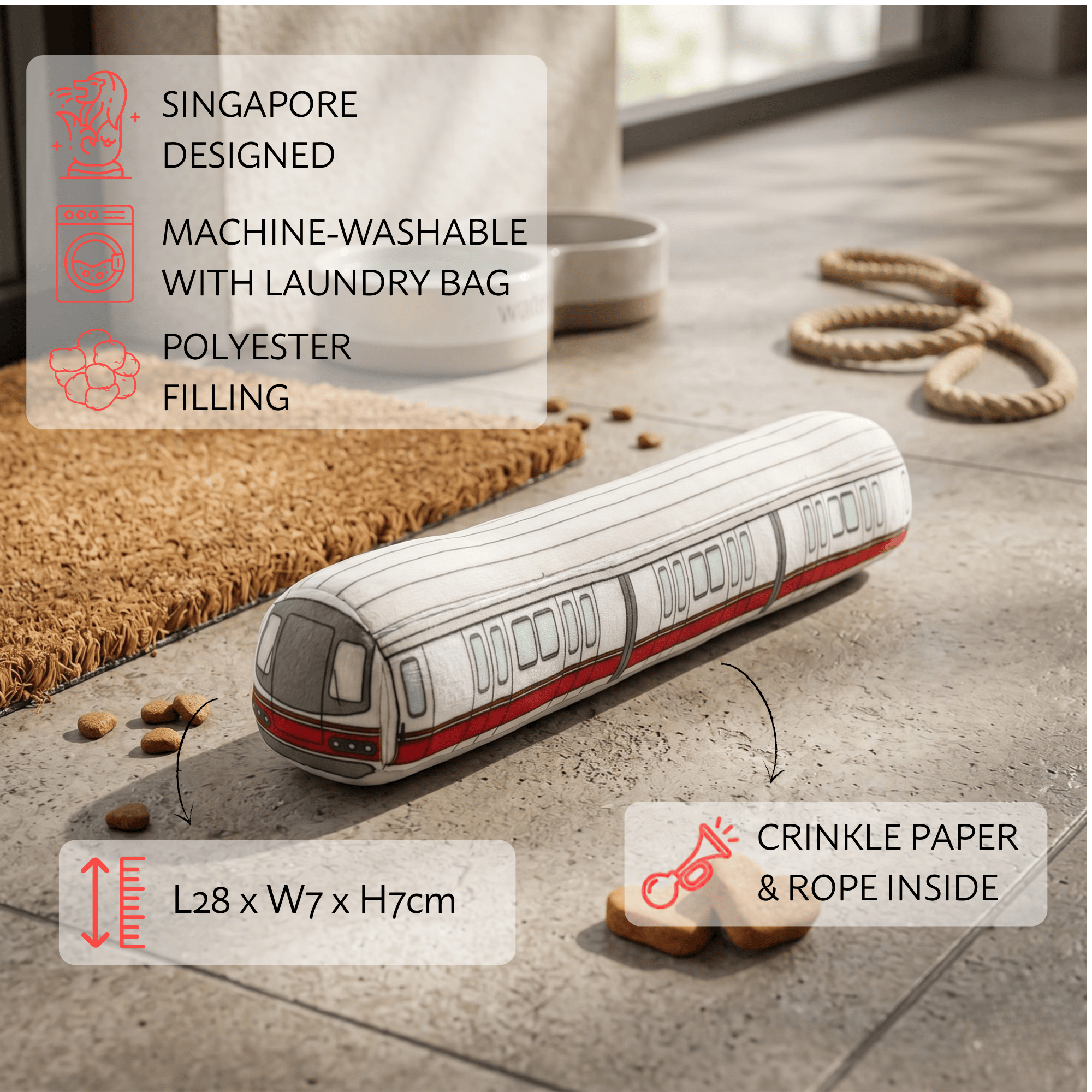 NOM | Waggle Train Chew Toy