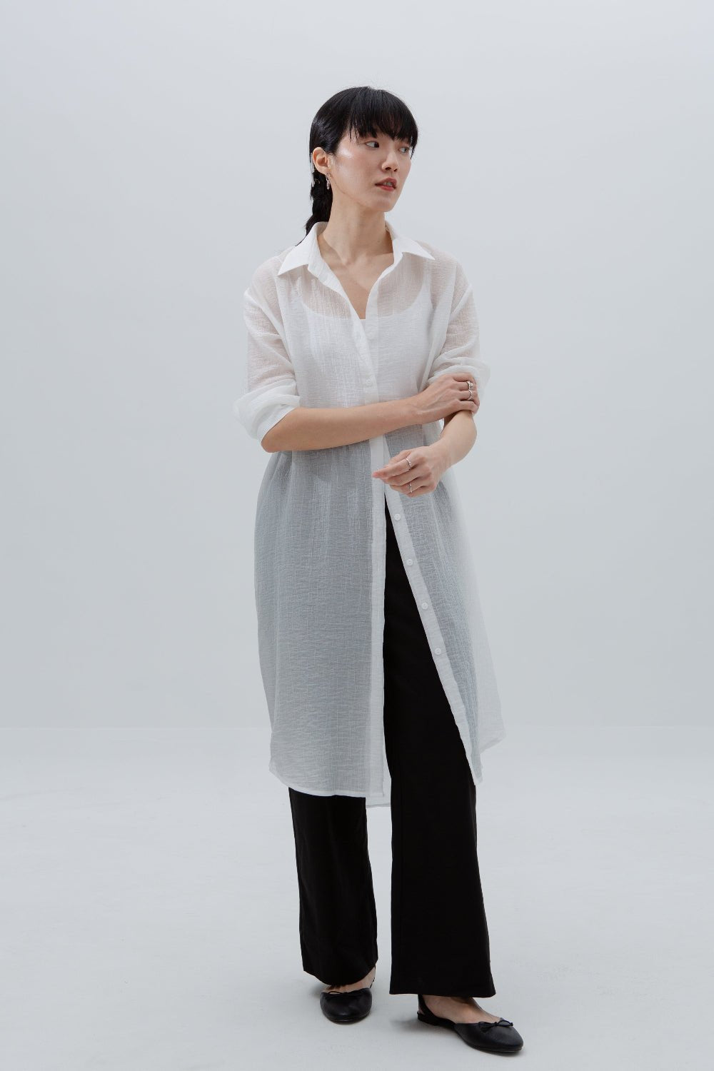 SAERO COLLECTIVE | Oreum Shirt V. 1 [Long Ver.] White