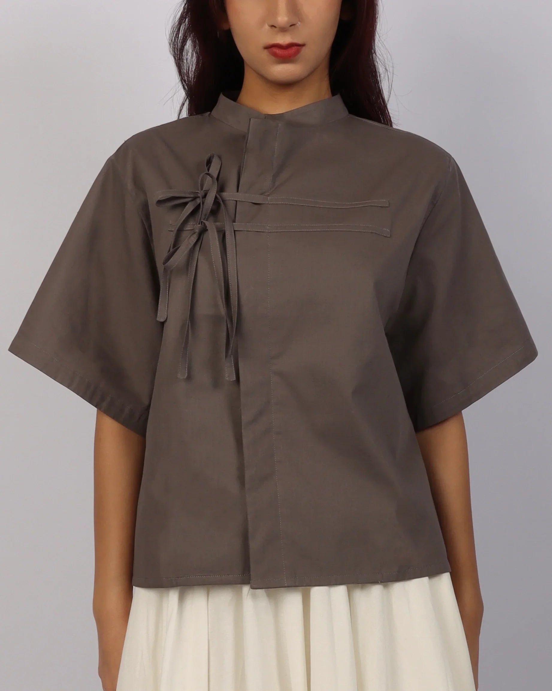 RAFFLES PRIVATO | MAL Mandarin Collar Boxy Shirt