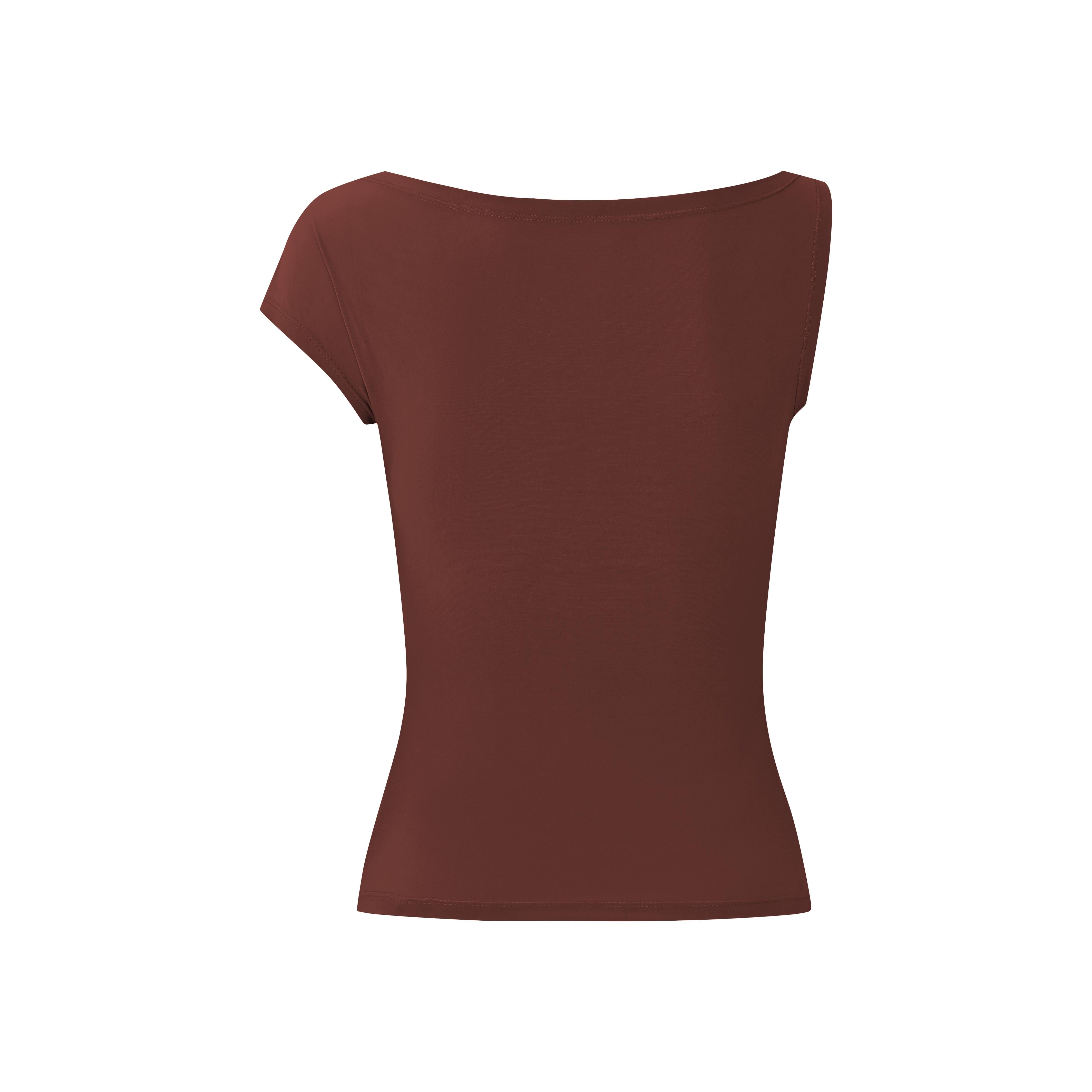 LAYERPLAN | Cotton Stretch Esmé Asymmetric T-Shirt Top