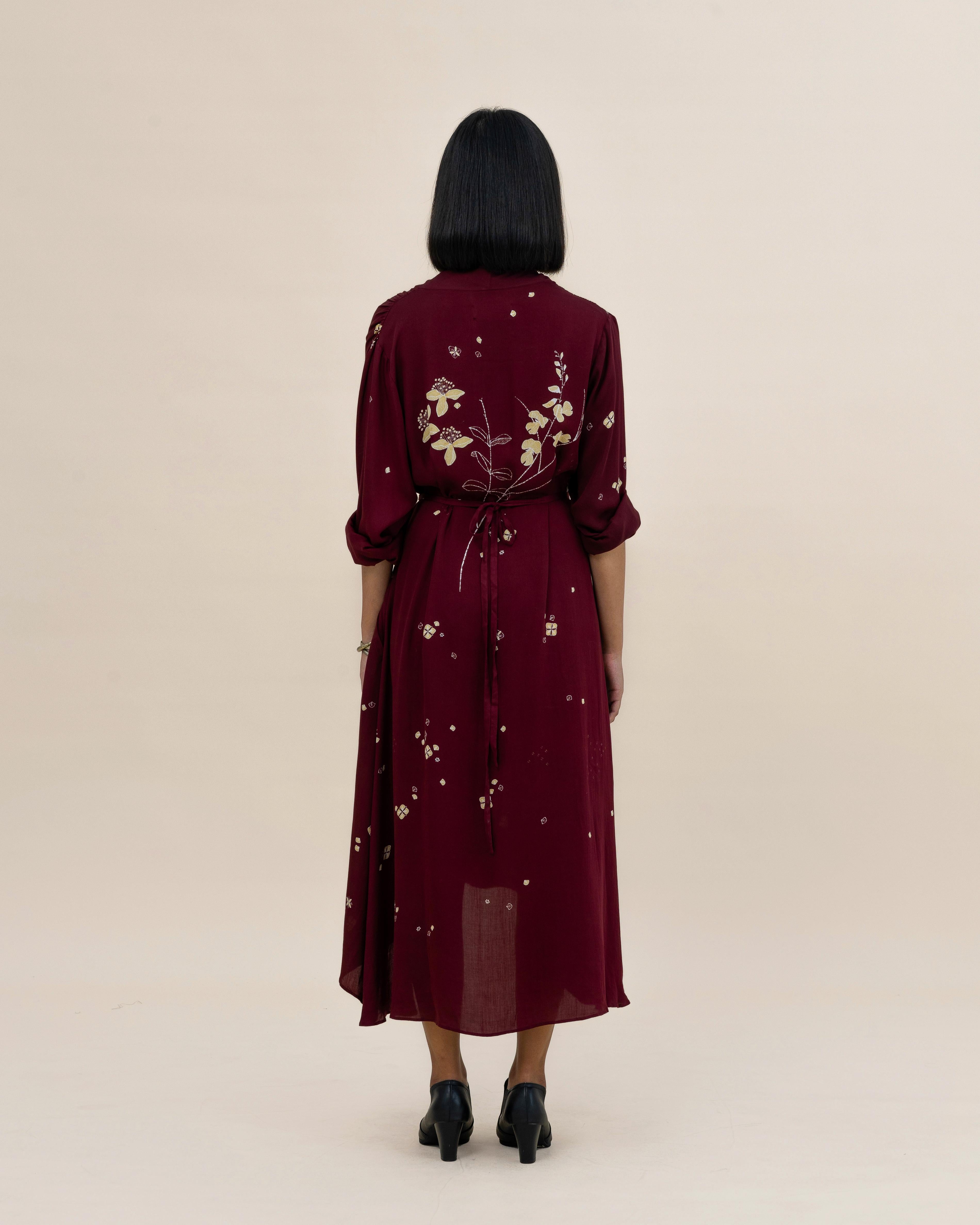 SUKKHA CITTA | SERIBU BUNGA - Long Sleeves Evening Dress