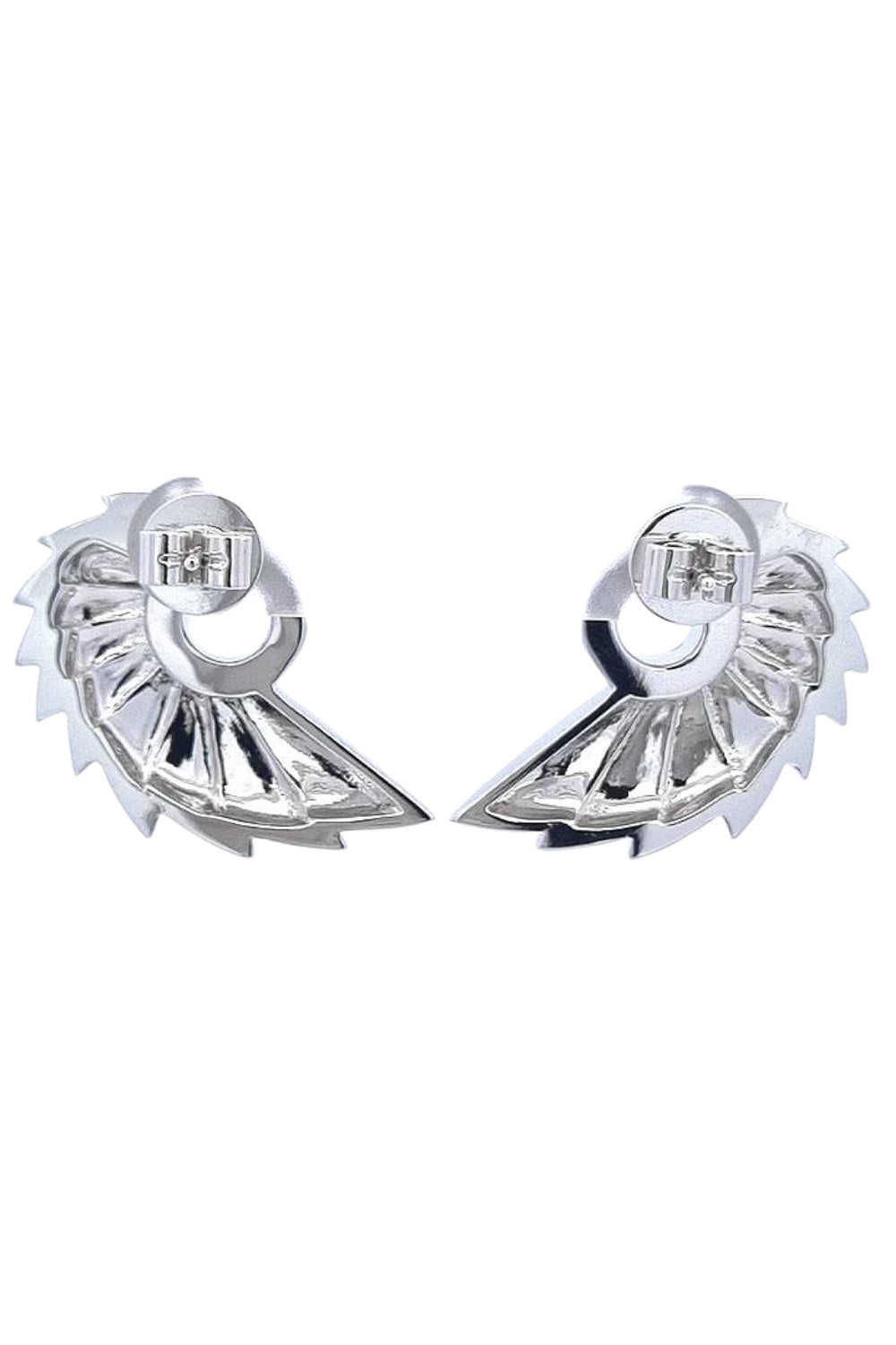 CREATIVE JEWELLERY STUDIO | Blue Sapphire "Music of the Sea" Rhodium Plated Silver Earrings by Glow ByM