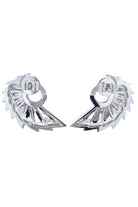 CREATIVE JEWELLERY STUDIO | Blue Sapphire "Music of the Sea" Rhodium Plated Silver Earrings by Glow ByM