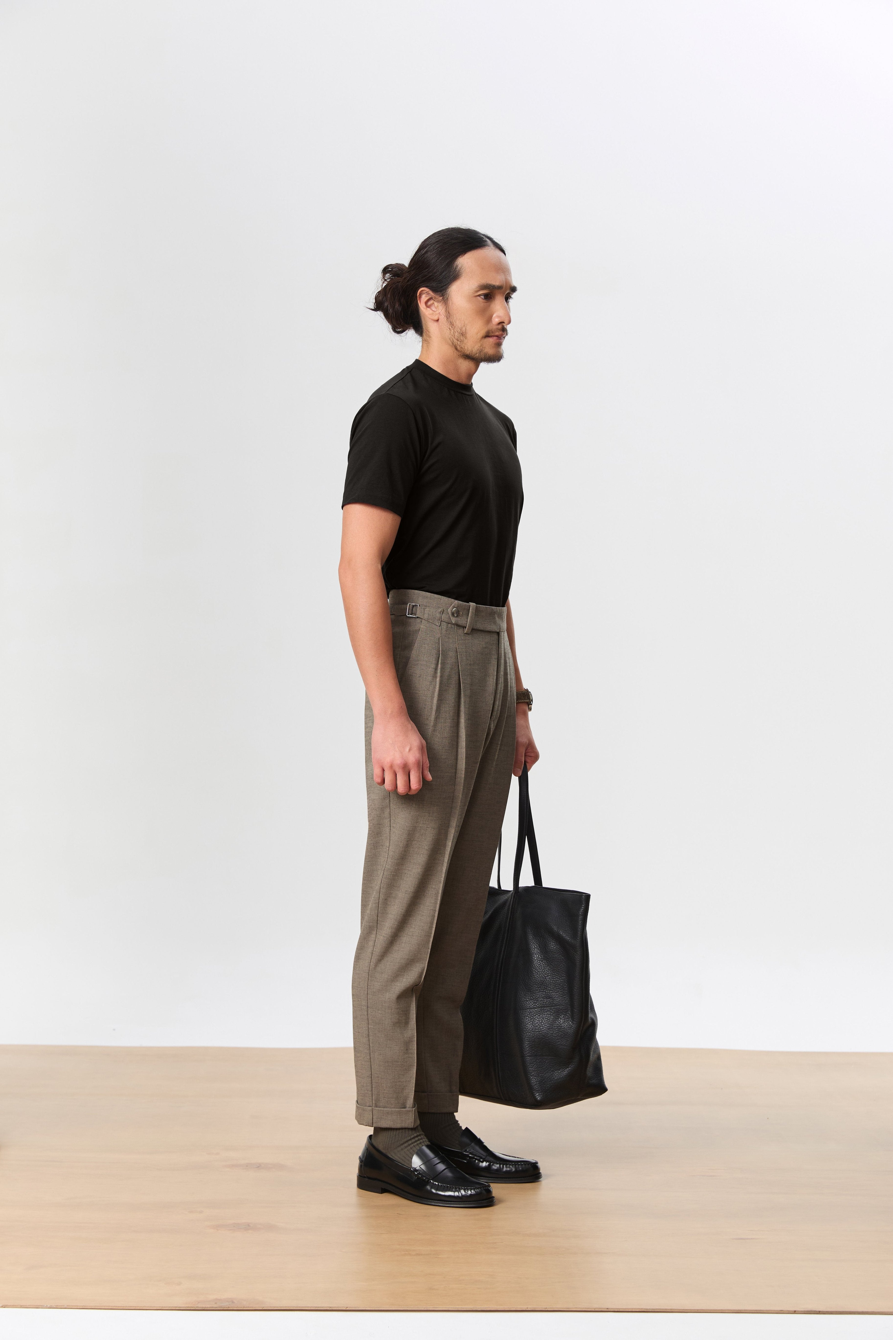 HOUSE OF ANON | Arlo Mock Neck Tee, Jersey
