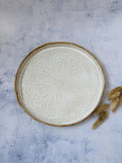 CERAMICS BY JAS | 27. Handmade Ceramic White Lace Platter - L
