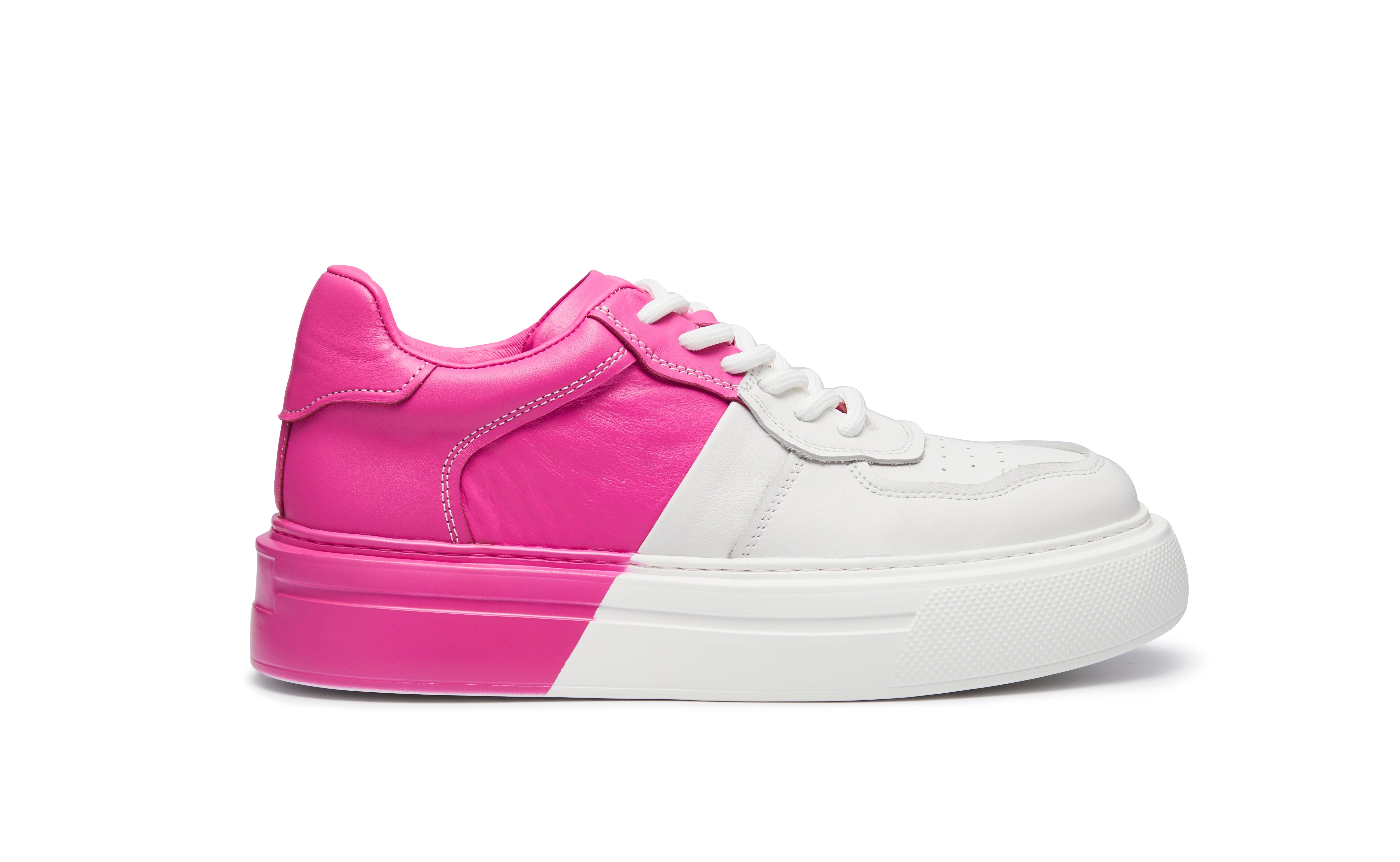 PROJECTWEAR | Fergie Dual Colour Leather Sneaker Pink