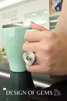 CREATIVE JEWELLERY STUDIO | Burmese Peridot (1.75ct), Rhodium Plated Silver, "Pansodan" Ring | Design of Gems