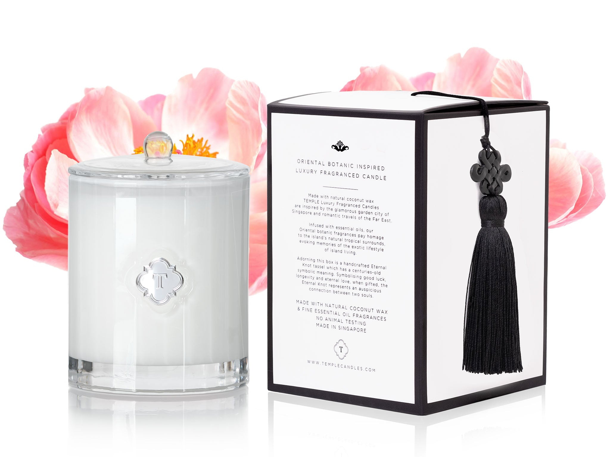 TEMPLE CANDLES | Luxury Fragranced Candle - Peony Petal & Fern