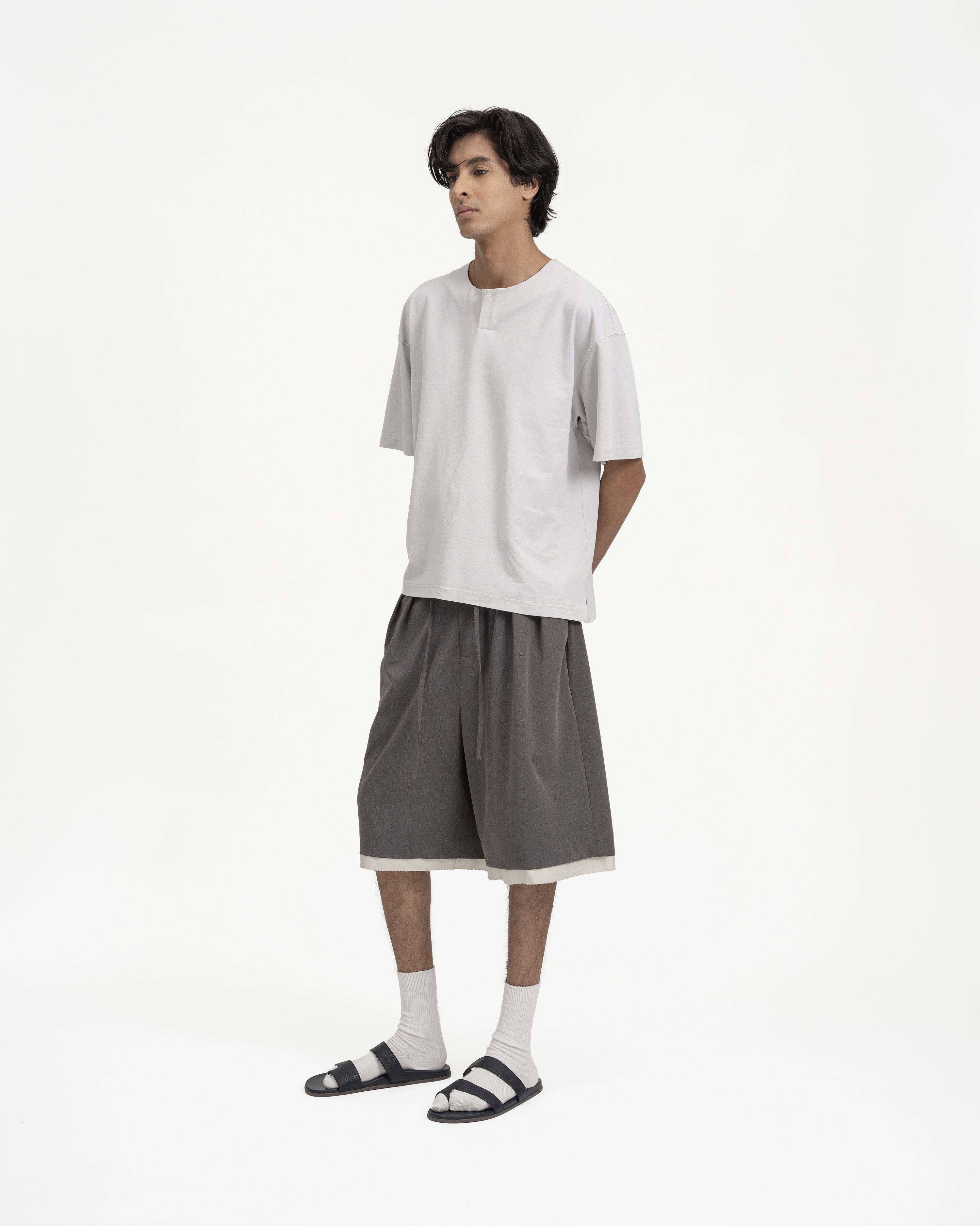 GRAYE | Paper Dry Henley Tee | Dusty Mauve