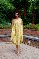 NIMBU | Hanna Yellow Women's U Cut Dress in Flex Cotton Free Size