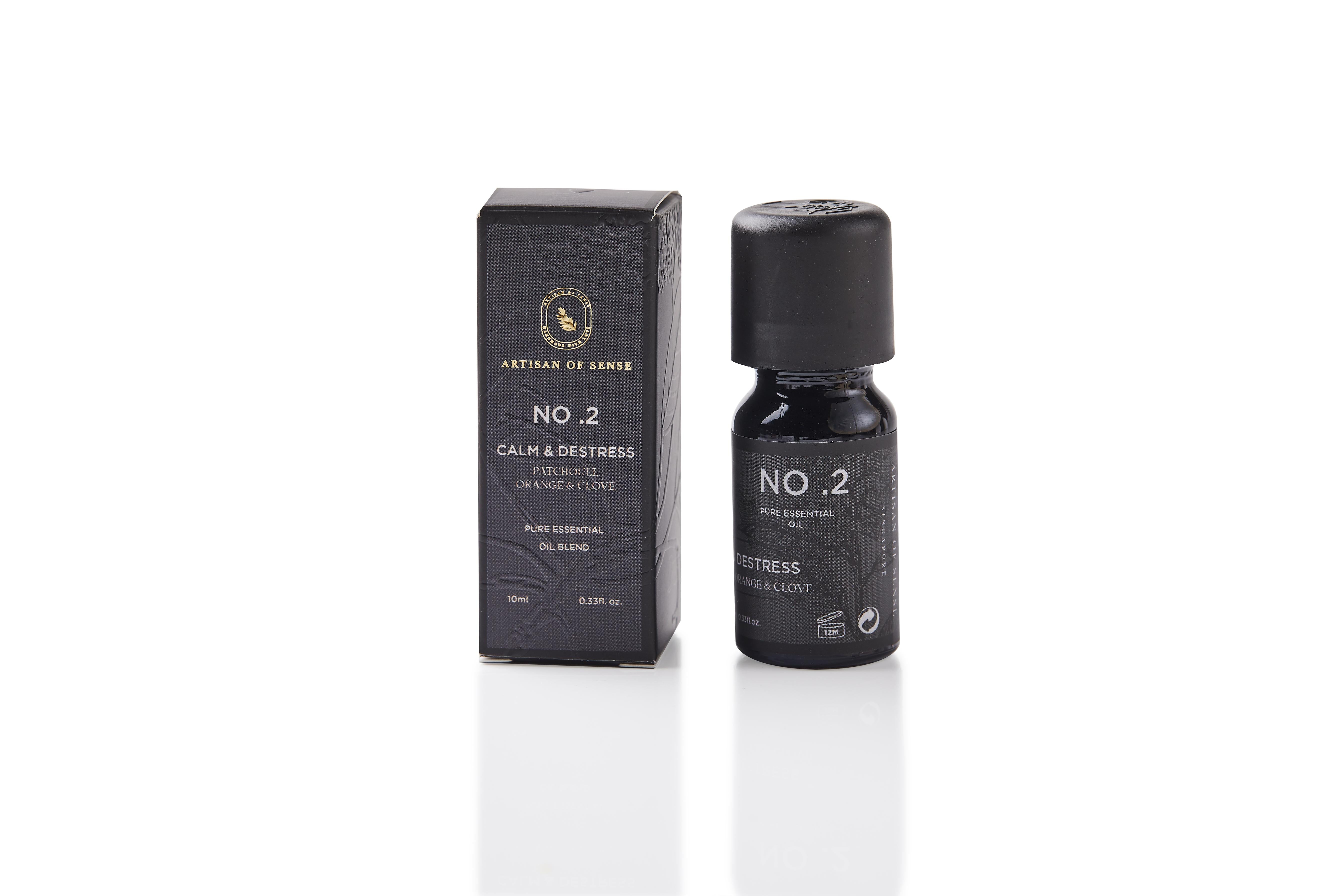 ARTISAN OF SENSE | No.2 Calm & Destress Essential Oil Blend | Patchouli Orange & Clove