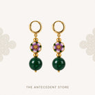 THE ANTECEDENT STORE | Oriental Blossom Green Chalcedony Earrings