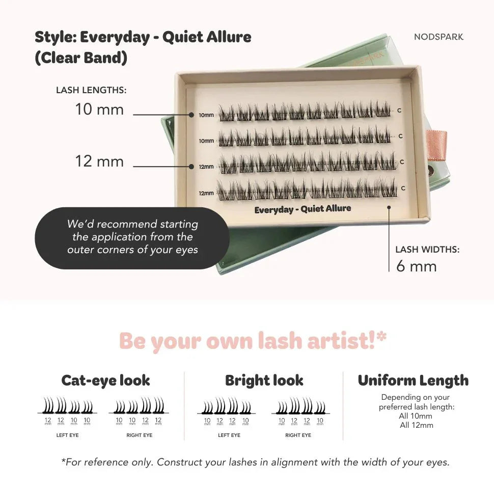 NODSPARK | Clear Band Everyday Quiet Allure Lazy Lashes