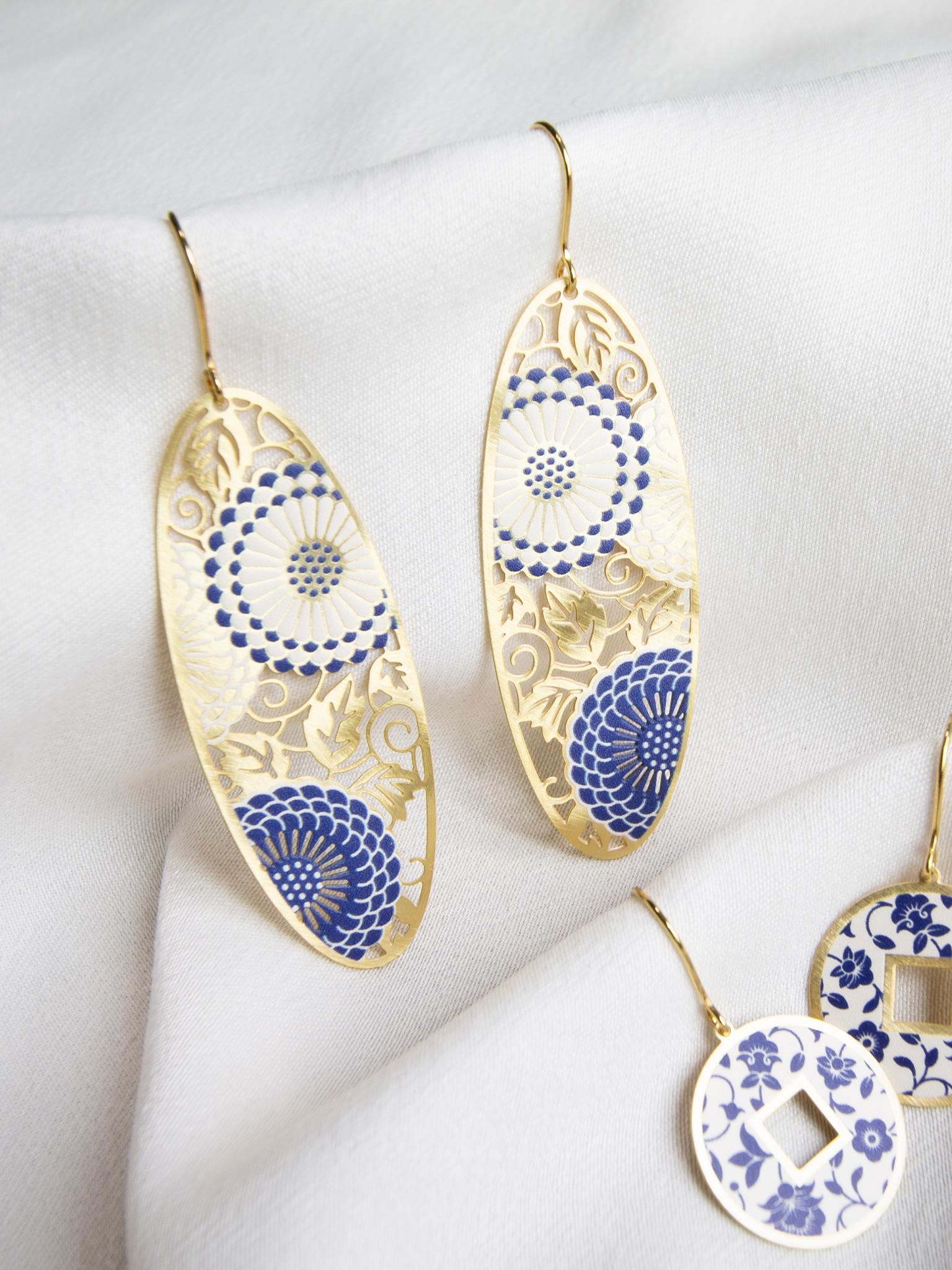 EMBRACE JEWELLERY | Chrysanthemum Oval Earrings