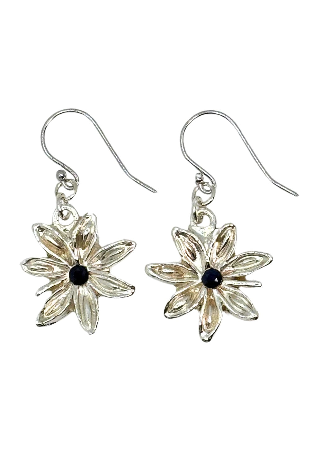 CREATIVE JEWELLERY STUDIO | Blue Sapphire, Silver Star Anise Earrings by Annyun