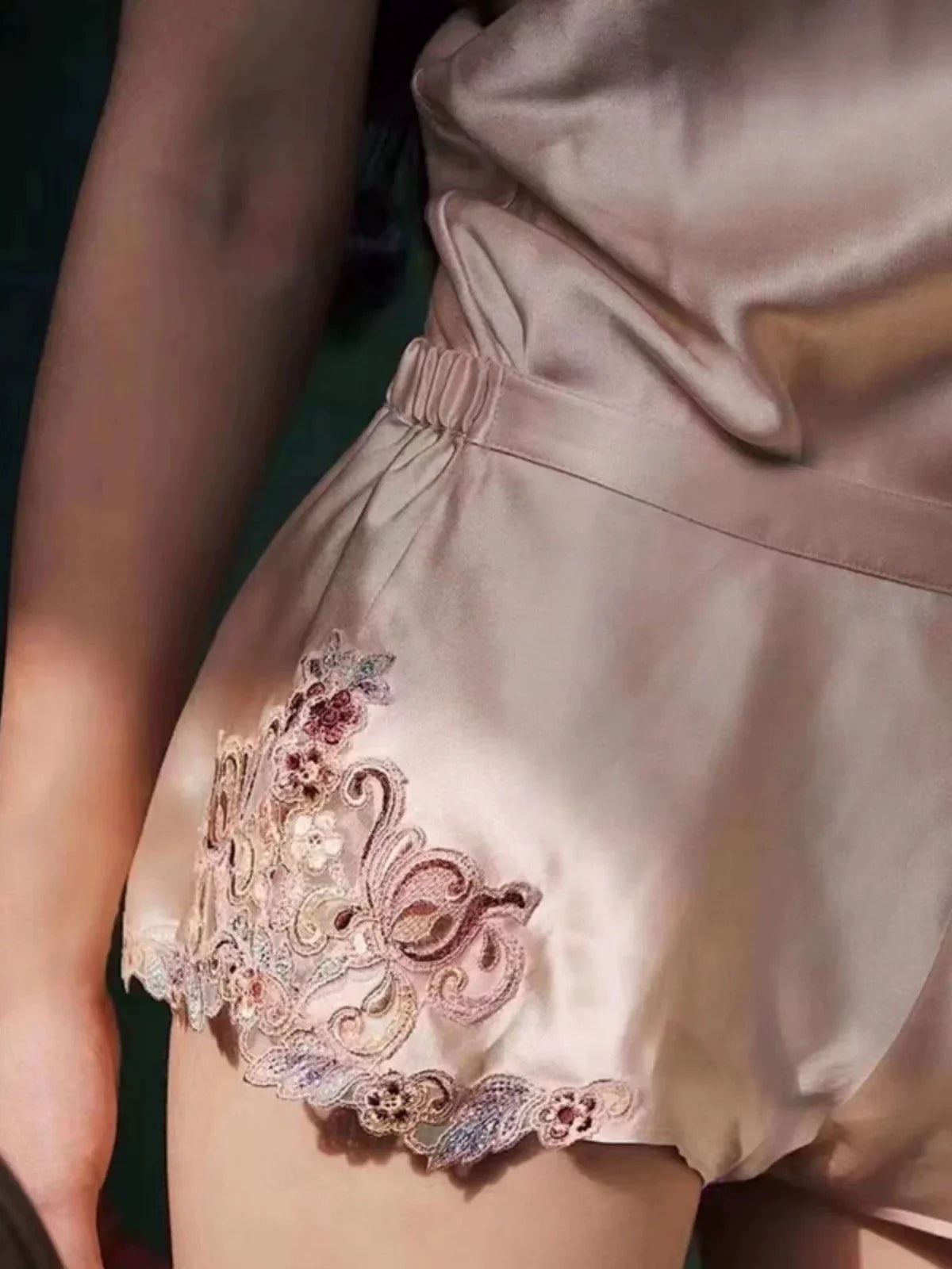 BELLS & BIRDS | Florentine Mulberry Silk Cami Set (Rose)