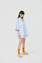 3EIGHTH | Fuwa Jacket In Blue Seersucker