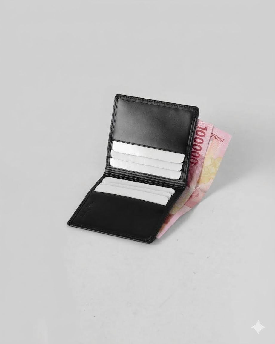 PROJET1826 x ARTOLOUIS | Half Bifold Wallet (Black BullHide)