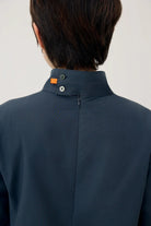 3EIGHTH | Oki Scarf Collar Top in Navy