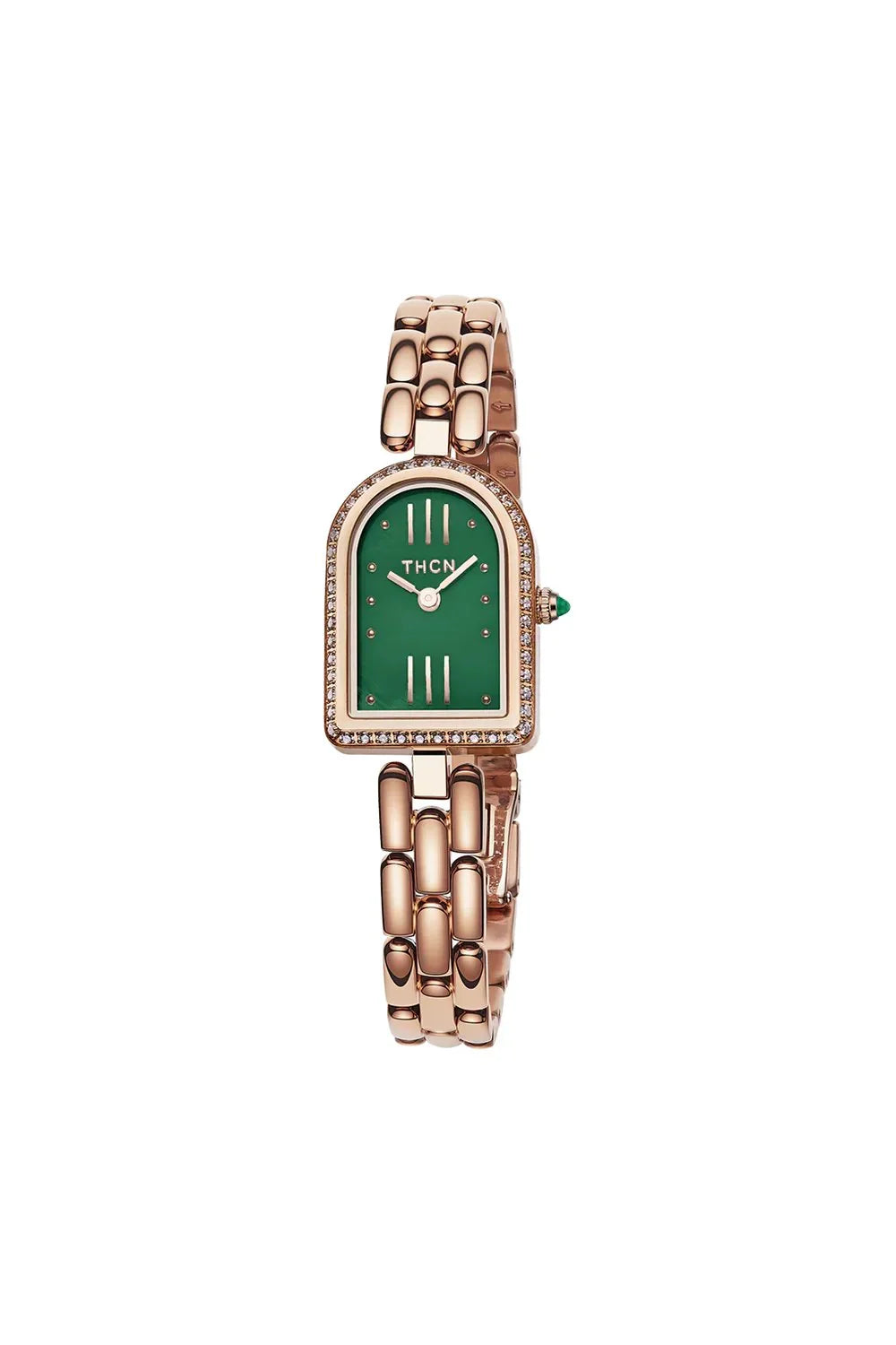 BLACK BY BLUE BRAVE | THCN N· II Green Mother-of-Pearl Rose Gold Bracelet Watch