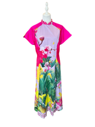 TRIOLOGIE | Phalaenopsis Mandarin Collar A-Line Dress