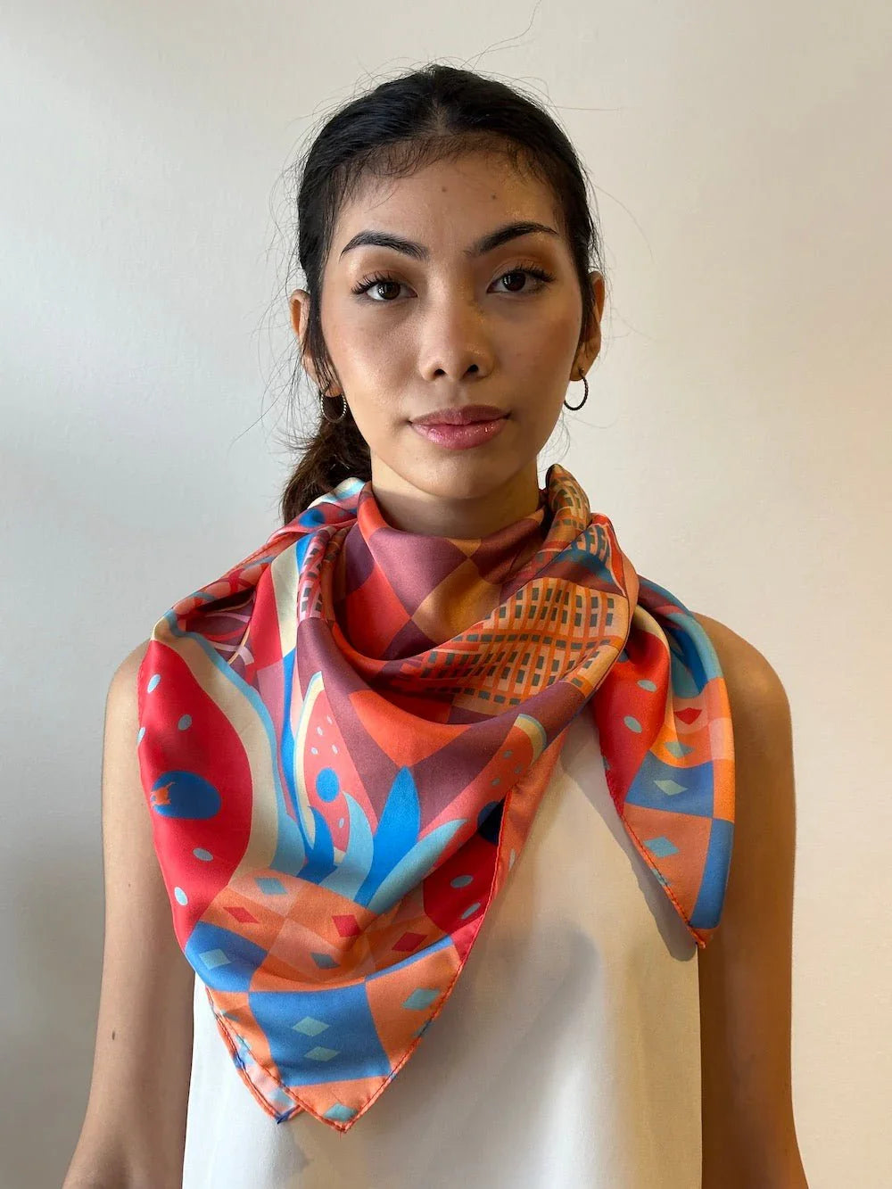 BINARY STYLE | Playground Memories Silk Scarf
