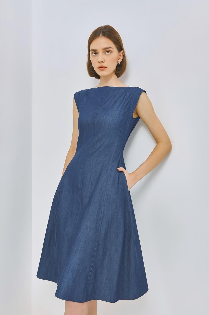 CAELI ECO LUXE | Low Back Denim Dress