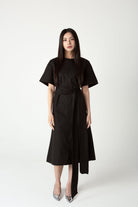 SAERO COLLECTIVE | Wrapline Dress | Black