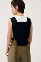 3EIGHTH | GYAKU 2-Way Reversible Vest in Black & Caramel