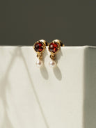 EMBRACE JEWELLERY | Pearl Whisper Drops With Garnet