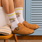 TALKING TOES | Happy Homebody Ribbed Crew Sock