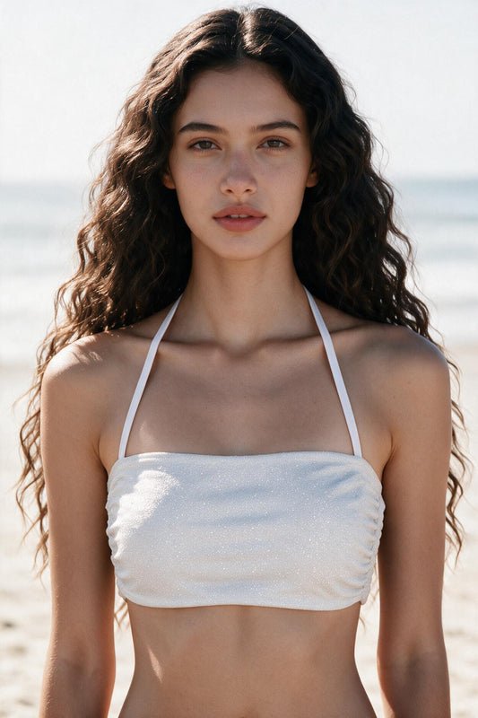 HAI THE LABEL | Summer Bliss | Easy-Fit Halter Bandeau Top - Jelly White