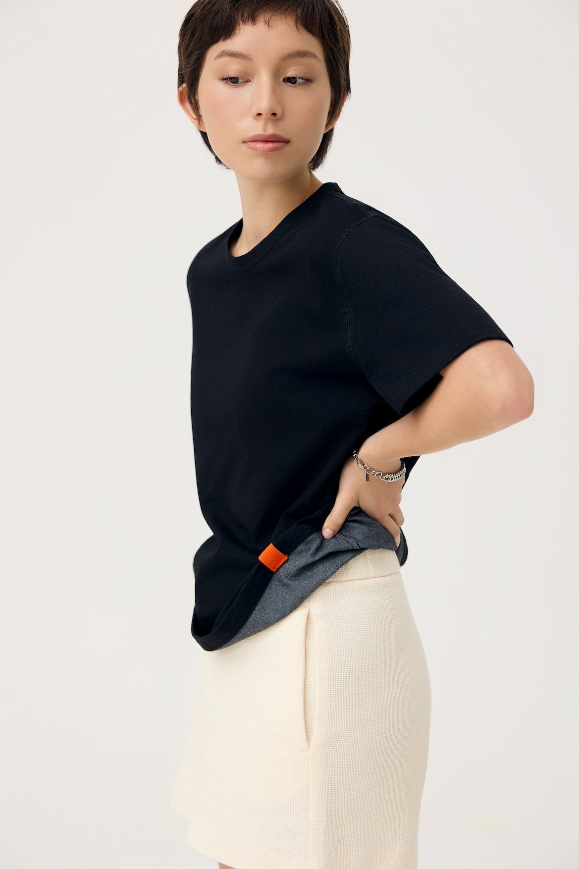 3EIGHTH | Everyday Reversible Tee in Black & Steel Grey