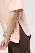 3EIGHTH | SOKKO Zip Tee in Blush Pink