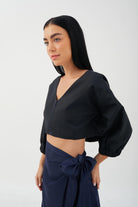 CAELI ECO LUXE | Cropped Puff Sleeve Jacket