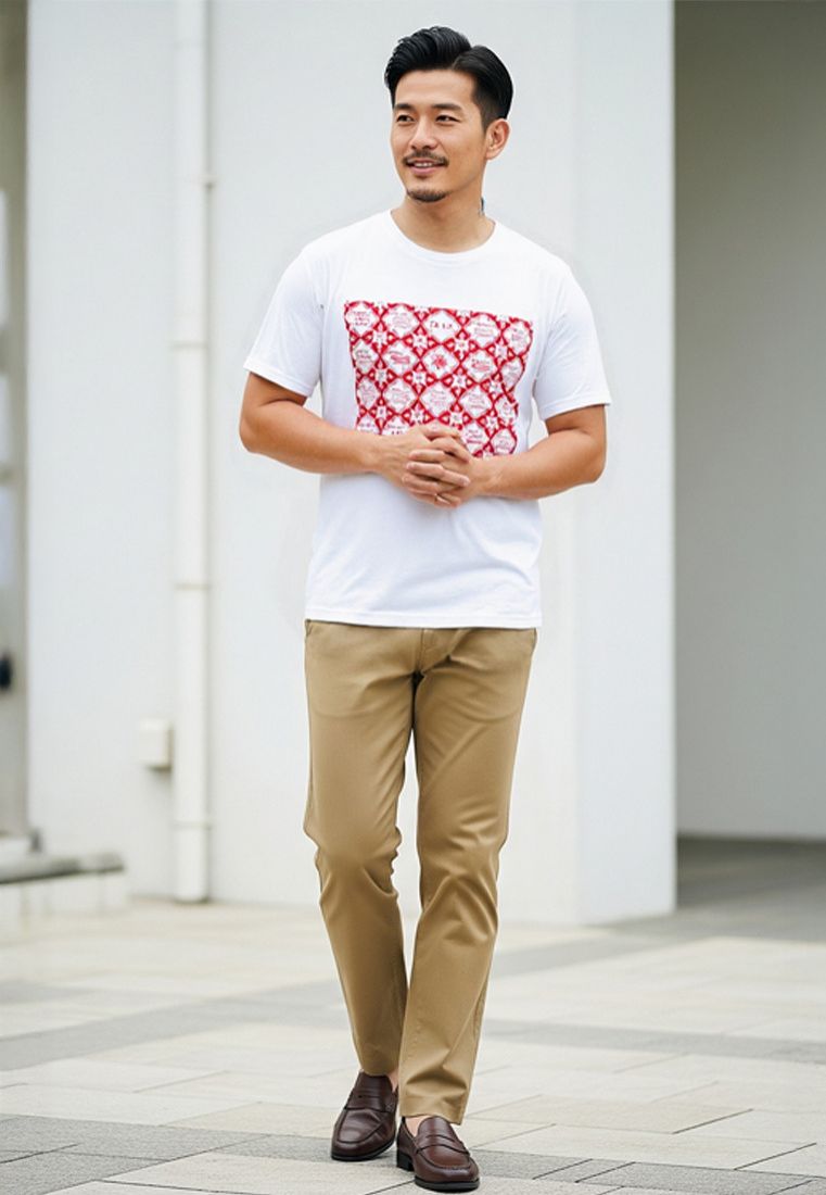 ANS.EIN | CALLIGRAPHY TILES Unisex Adult White T-shirt