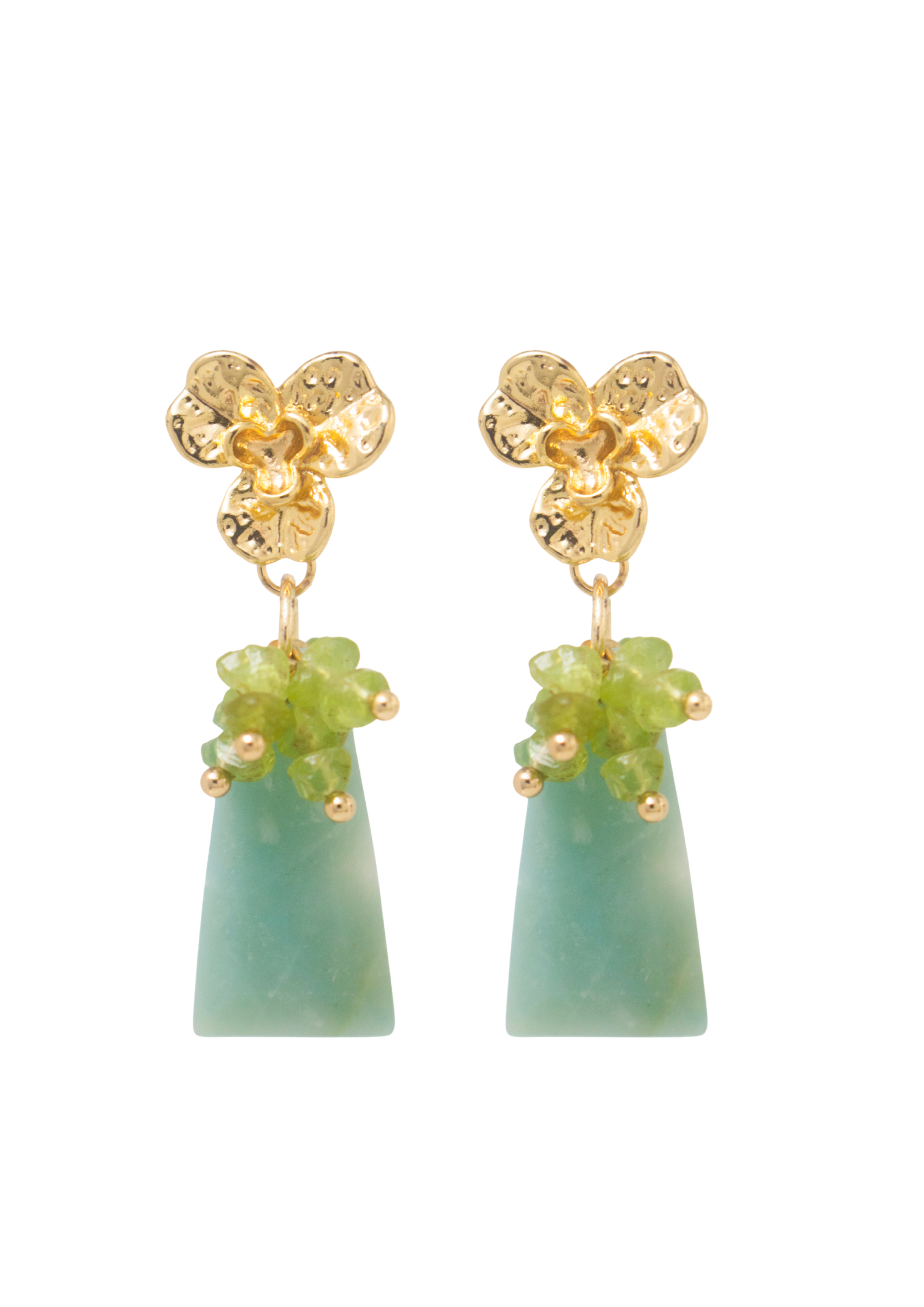 THE ANTECEDENT STORE | Orchid Flower S1 Amazonite Earrings
