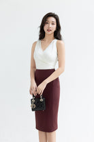 AS INTENDED | MAVE Pencil Skirt | Red Wine