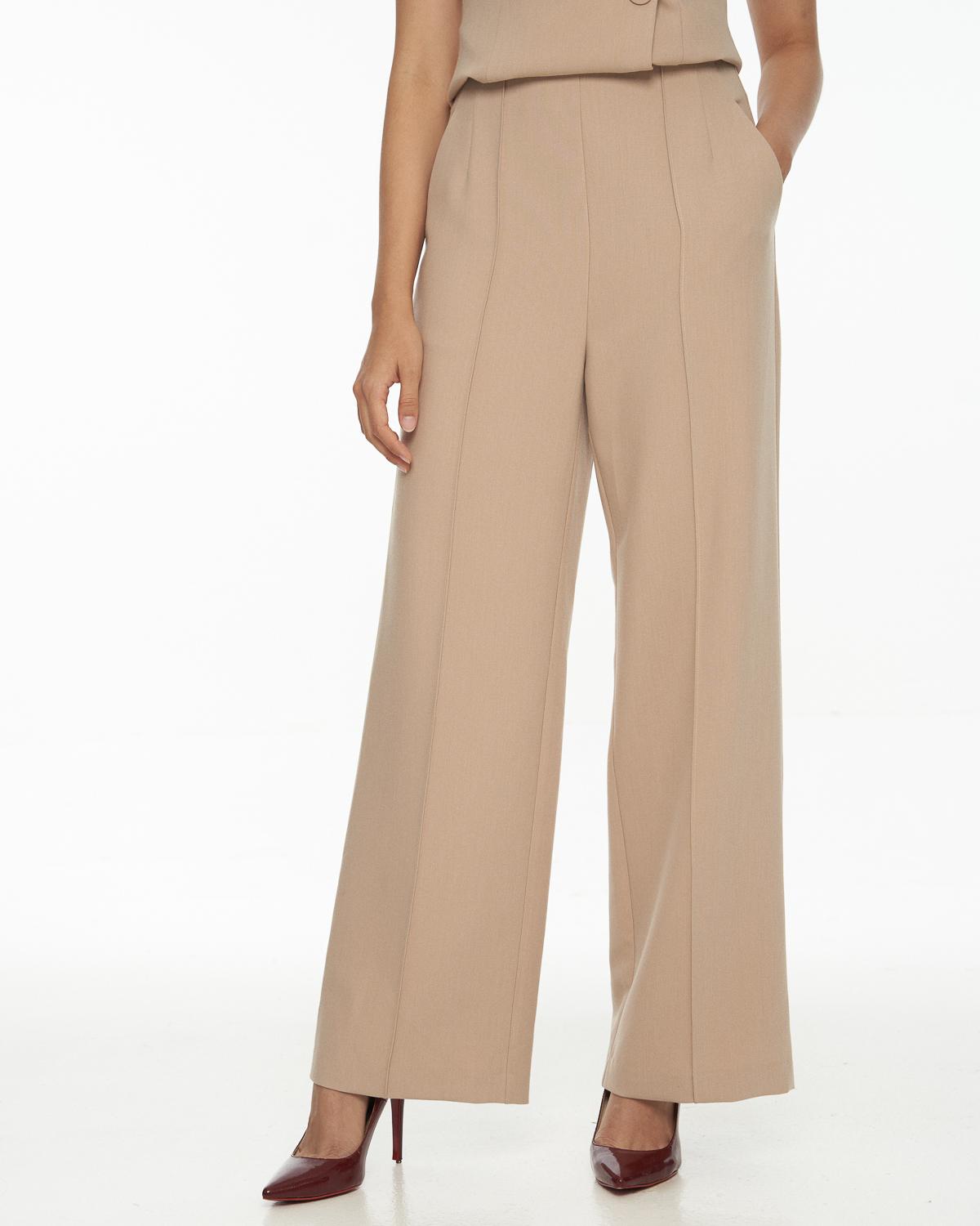 DRESSINGPAULA | Pintucked Crepe Straight Leg Pants