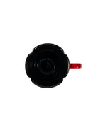 CRAFILAB | Vermilion Red & Moon Gazing Teacup With Heart & Shaped Side Handle