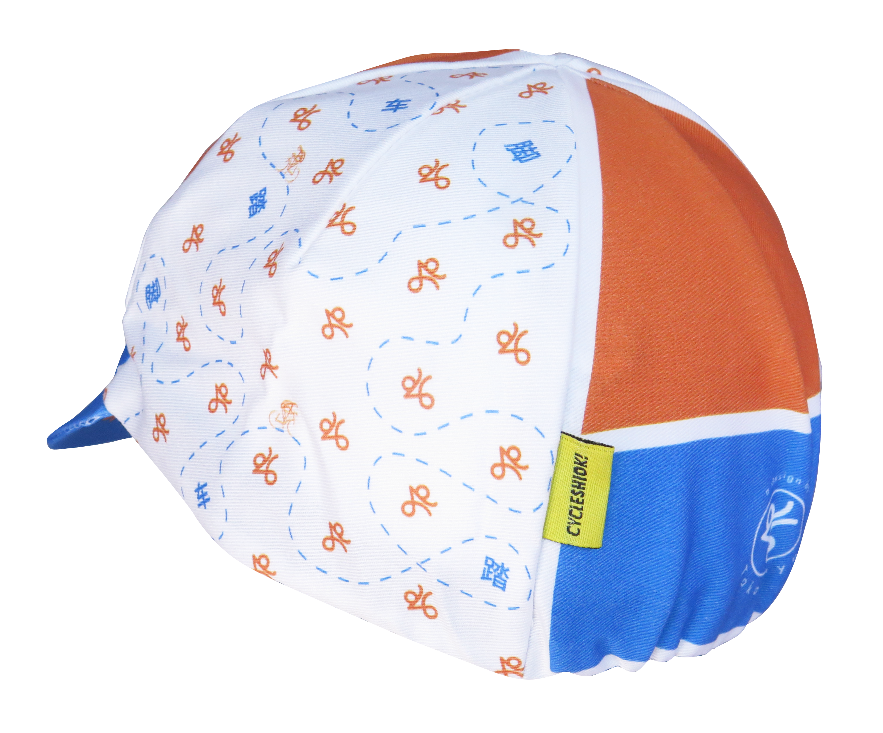 A DESIGN BY TAKACHYA | Cycling Cap - Cycle Shiok Orange Blue