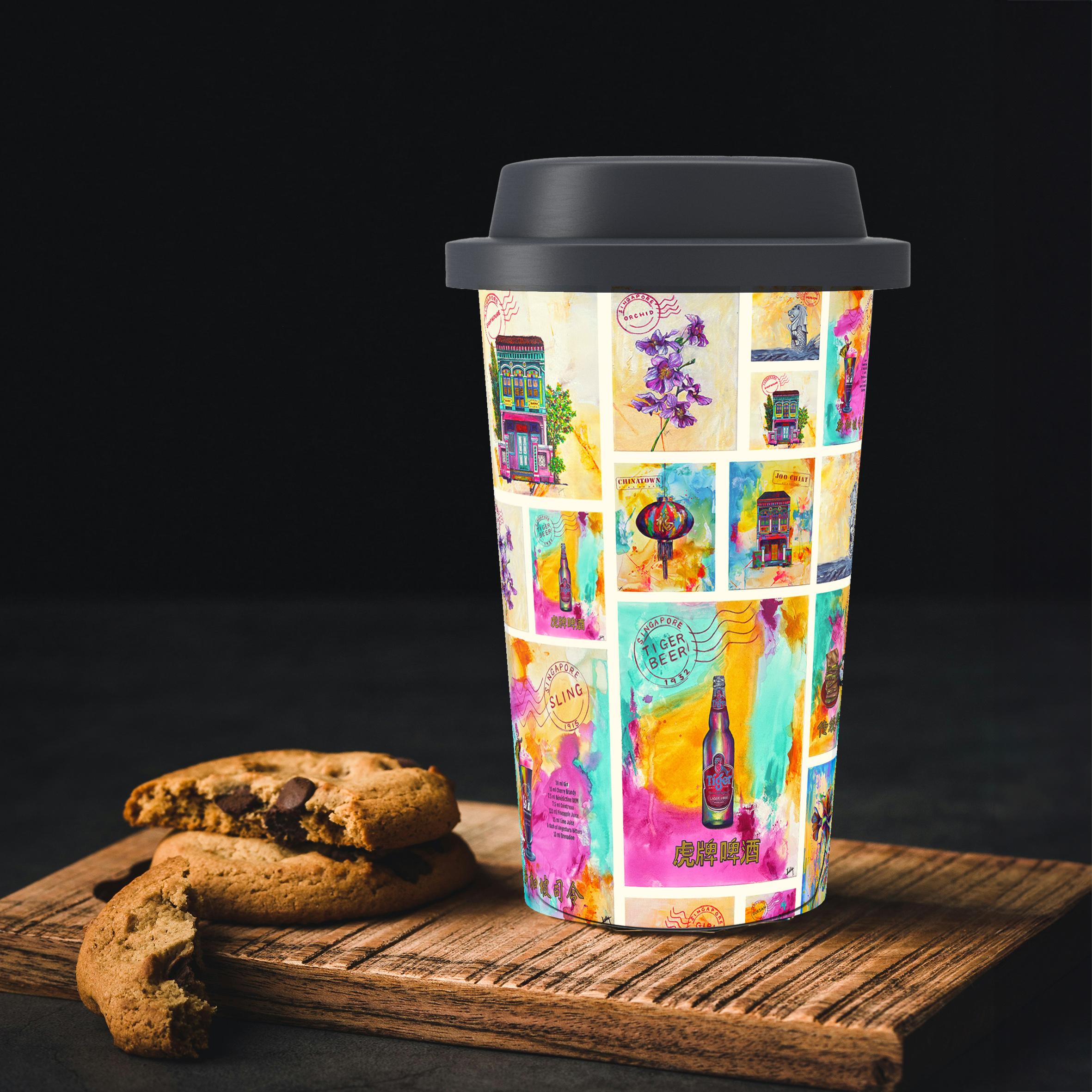 KELLY SER ATELIER | Bamboo Coffee Cup: Singapore Collage