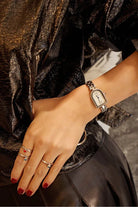 BLACK BY BLUE BRAVE | THCN N· II White Mother-of-Pearl Silver Bracelet Watch