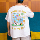 TALKING TOES | Happy Homebody Oversized Tee | White