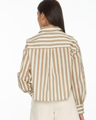 DRESSINGPAULA | Cotton Striped Crop Shirt