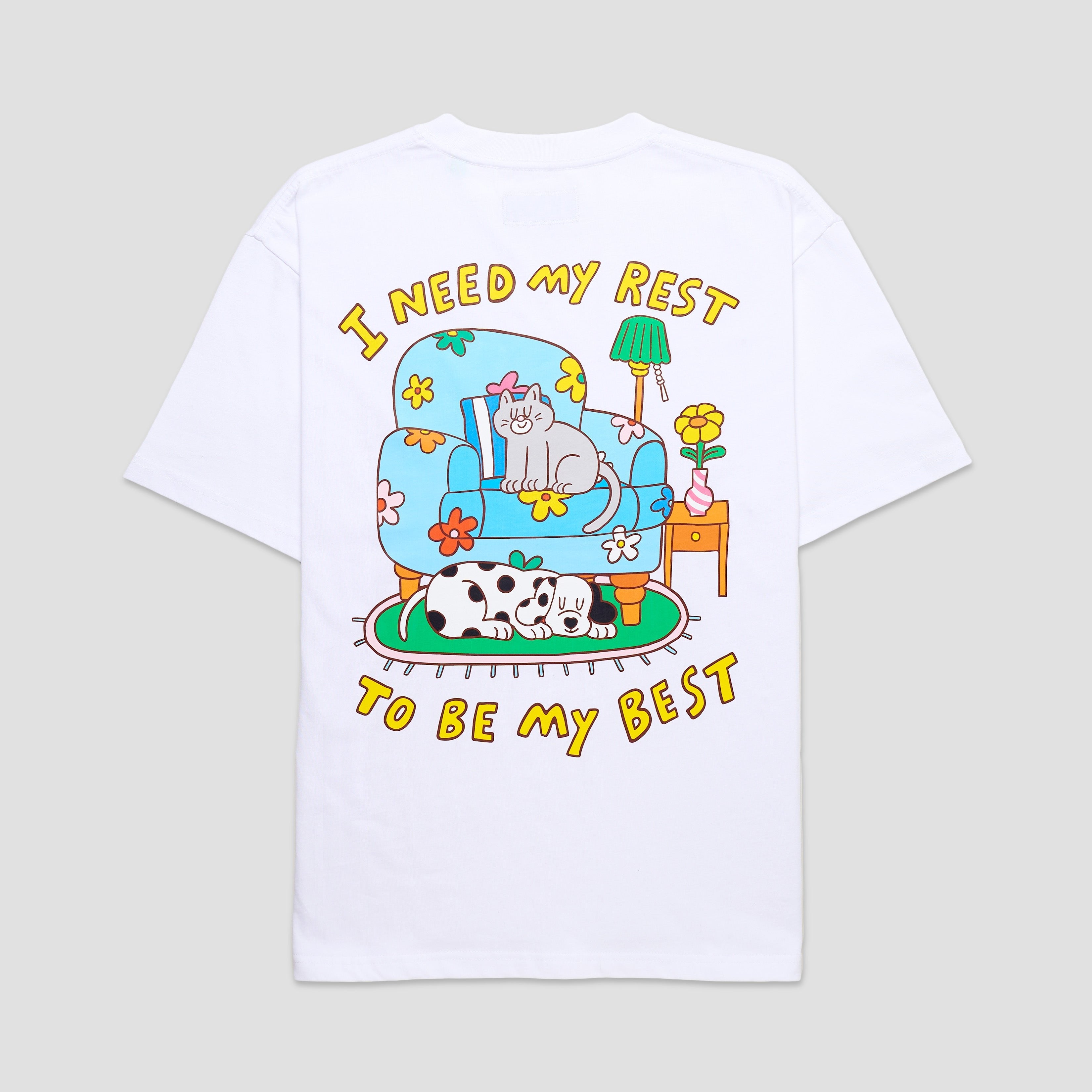 TALKING TOES | Happy Homebody Oversized Tee | White
