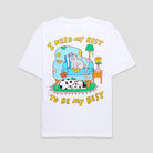 TALKING TOES | Happy Homebody Oversized Tee | White