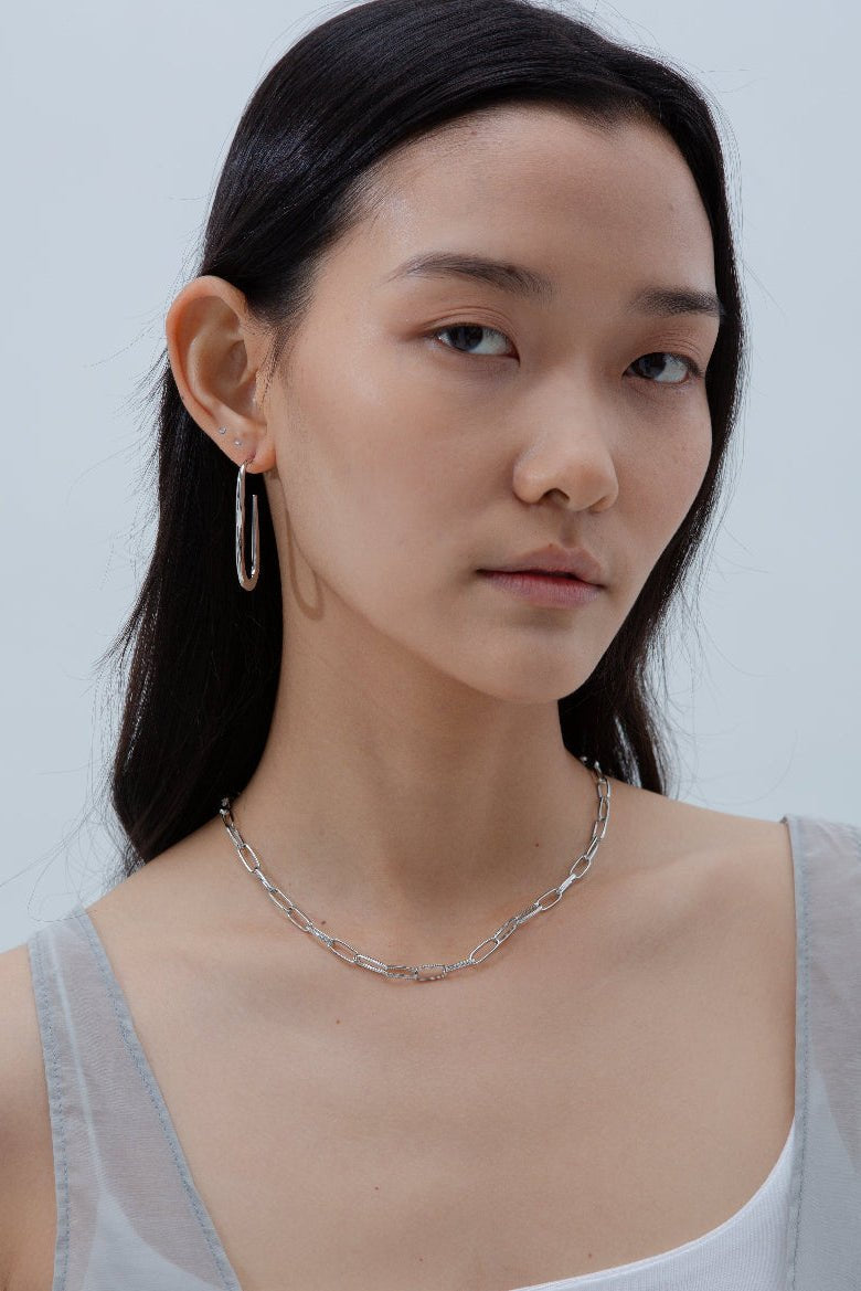 SAERO COLLECTIVE | Hayan Link Necklace | Rhodium